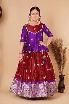 Ynf Soft Silk RIN204 BALMA Kids Wear Festive Collections Wholesale Kids Lehenga Choli Kids Festive Wear Kids Silk Dress Manufacturer