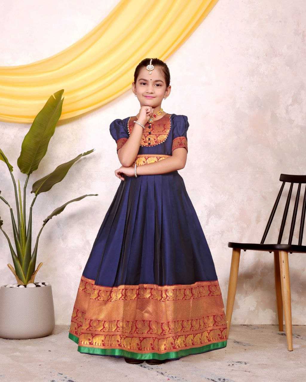 Ynf Soft Tapeta Silk KESH461 116 Kids Wear Festive Collections Wholesale Kids Traditional Outfits Kids Lehenga Choli Kids Silk Dress Manufacturer