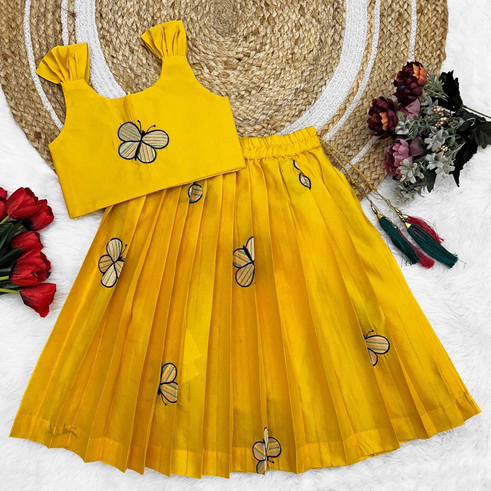 Ynf Soft Tapeta Silk RIN222 HK-119 Kids Wear Wholesale Kids Lehenga Kids Lehenga Choli Baby Girl Lehenga Manufacturer