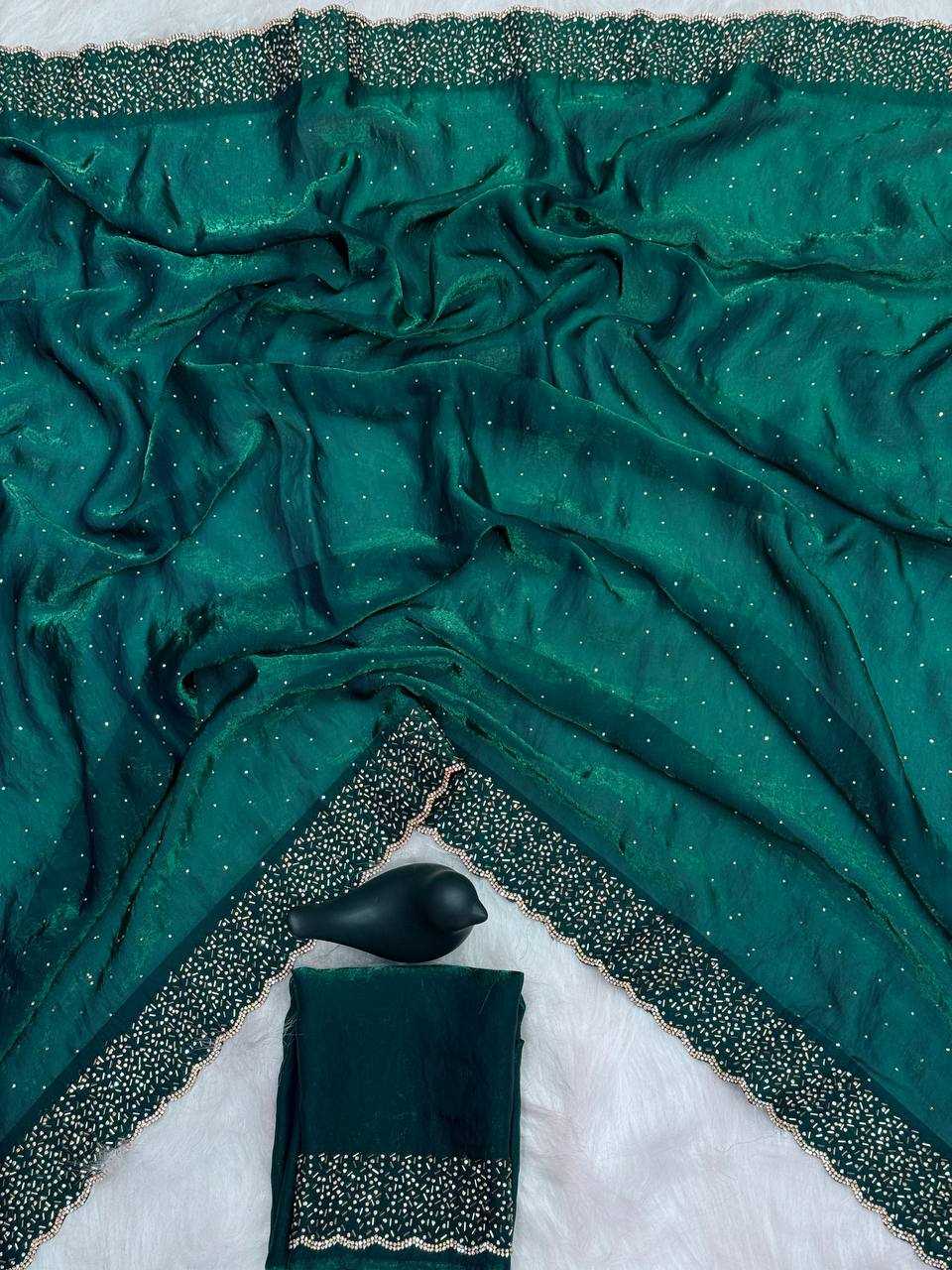 Ynf Space Silk RIN189 1189 Sarees Wholesale Party Wear Sarees Fancy Sarees Stone Work Saree Manufacturer