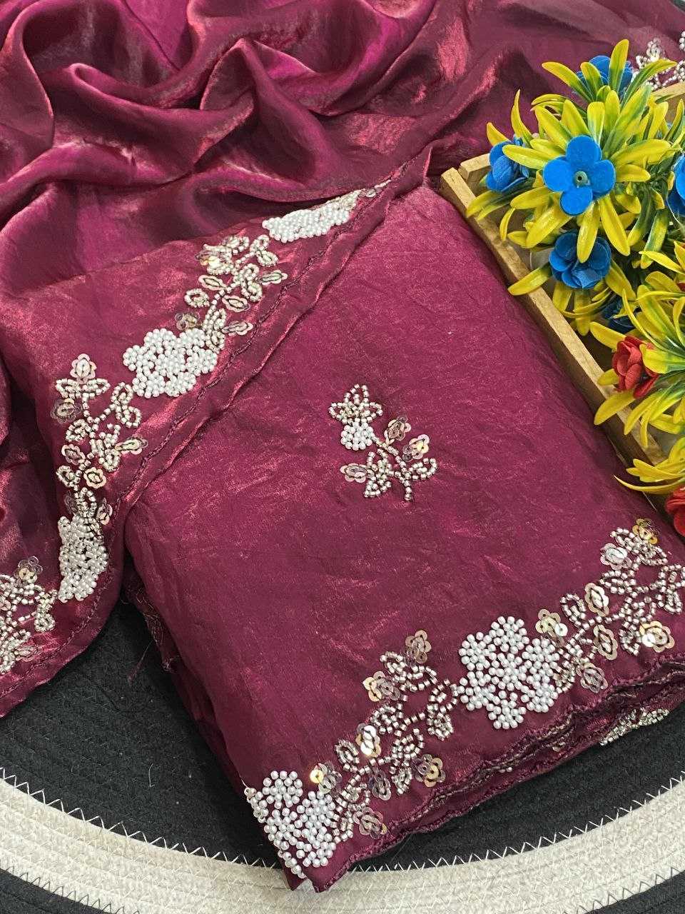 Ynf Space Silk RIN216 MAHI Sarees Wedding Collections Festive Collections Wholesale Sequence Sarees Silk Sarees Sarees With Blouse Manufacturer