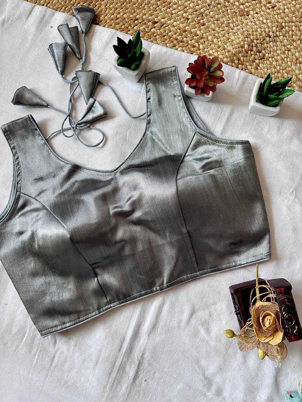 Ynf Tissue KESH437 Denim Readymade Blouses Wholesale Blouse Designer Blouse Party Wear Blouse Manufacturer