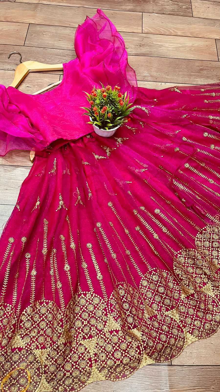 Ynf Tissue KESH493 Hand Made Kids Wear Wholesale Kids Lehenga Kids Lehenga Choli Baby Girl Lehenga Manufacturer
