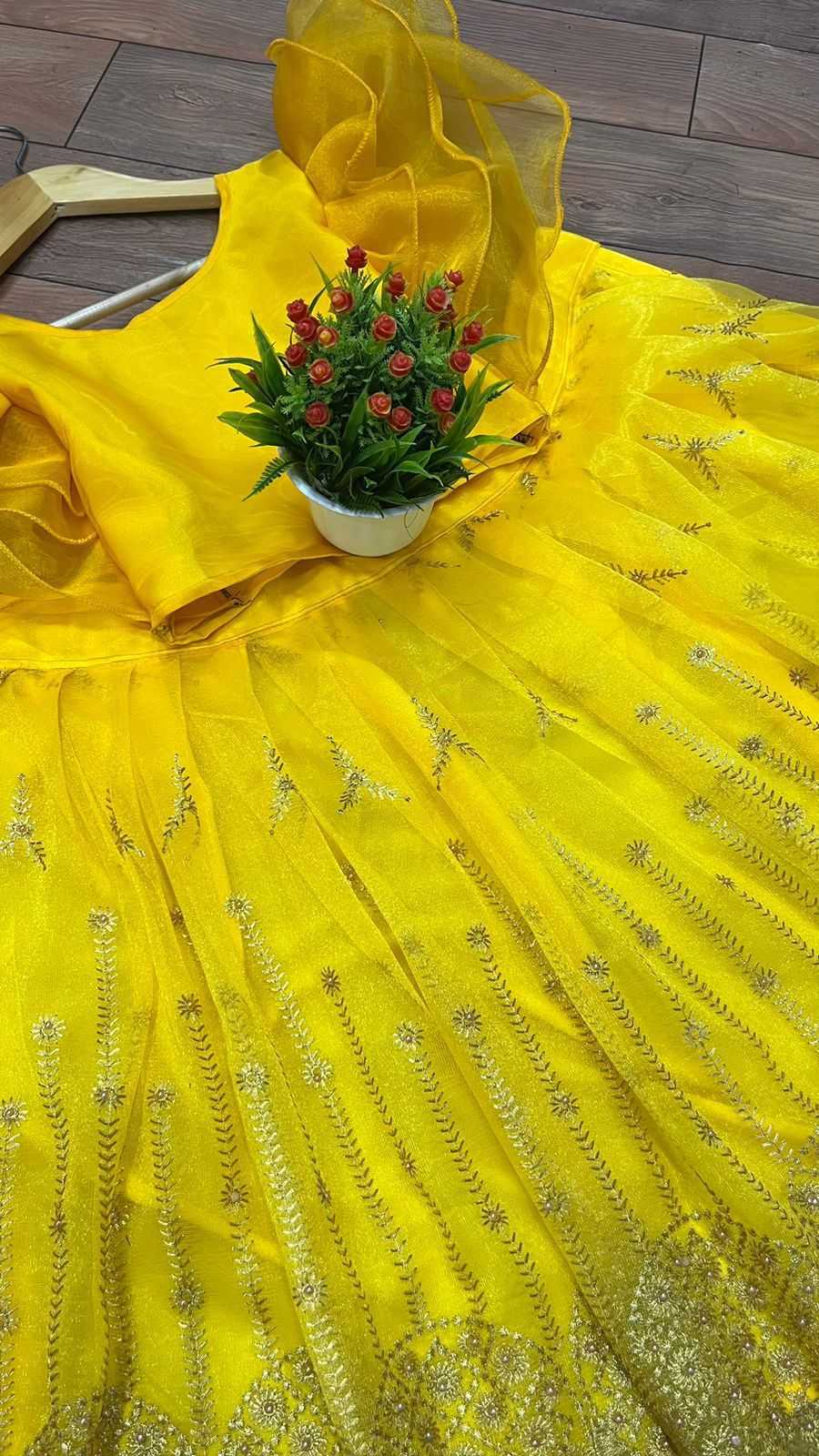 Ynf Tissue KESH493 Hand Made Kids Wear Wholesale Kids Lehenga Kids Lehenga Choli Baby Girl Lehenga Manufacturer