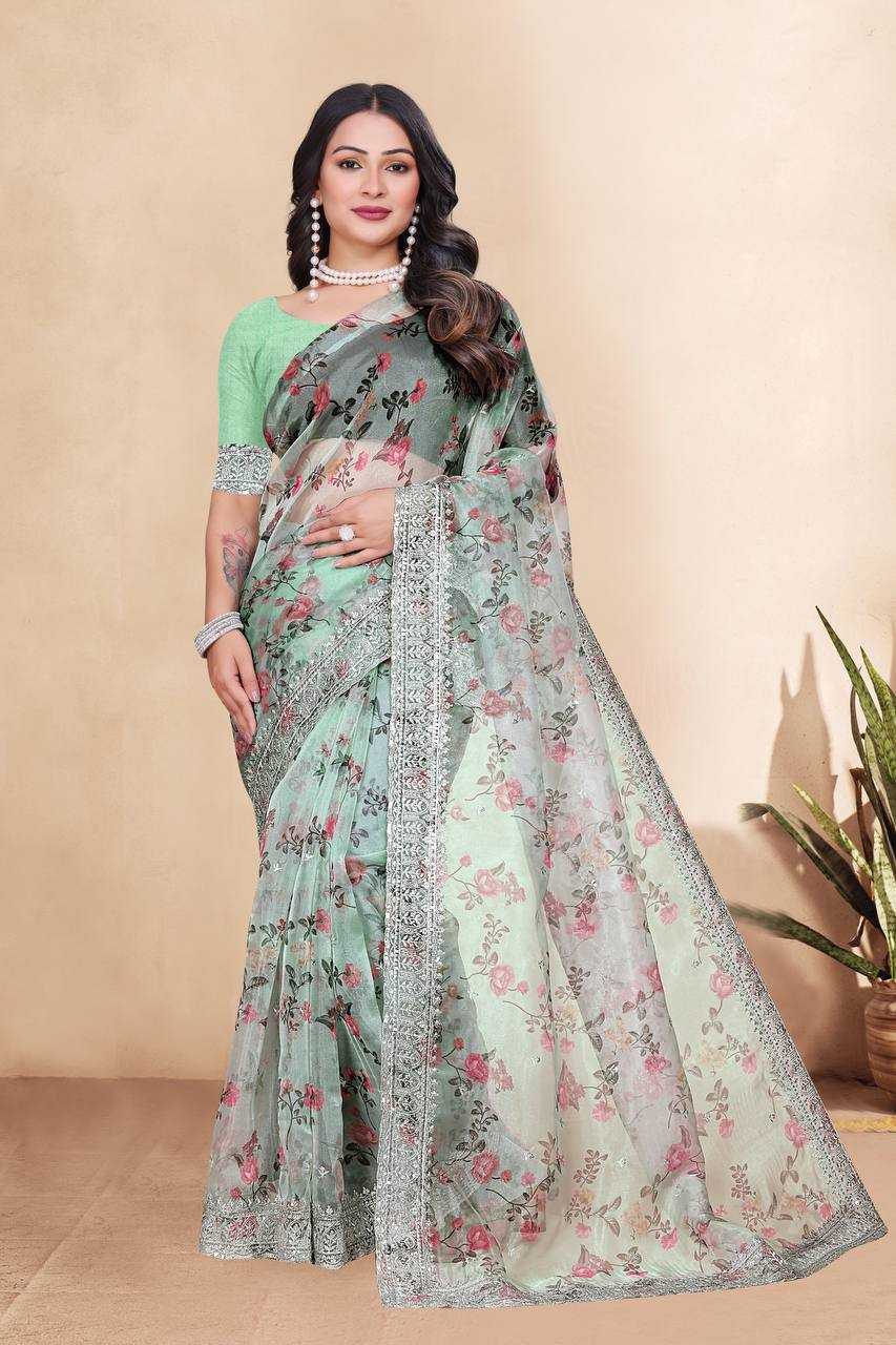 Ynf Tissue KESH556 320 Sarees Wholesale Designer Sarees Organza Sarees Manufacturer