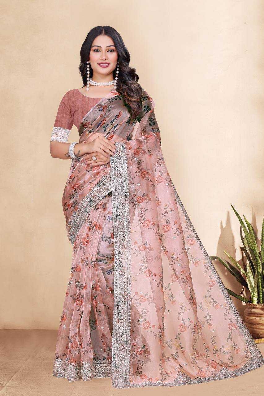 Ynf Tissue KESH556 320 Sarees Wholesale Designer Sarees Organza Sarees Manufacturer