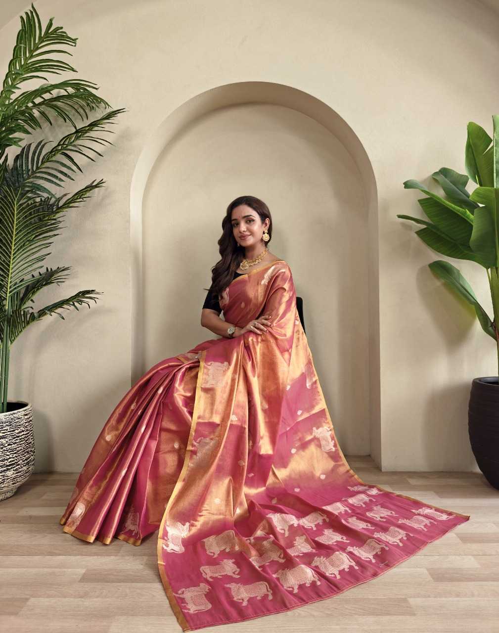 Ynf Tissue RIN197 3015 Sarees Wholesale Designer Sarees Fancy Sarees Bridal Sarees Manufacturer