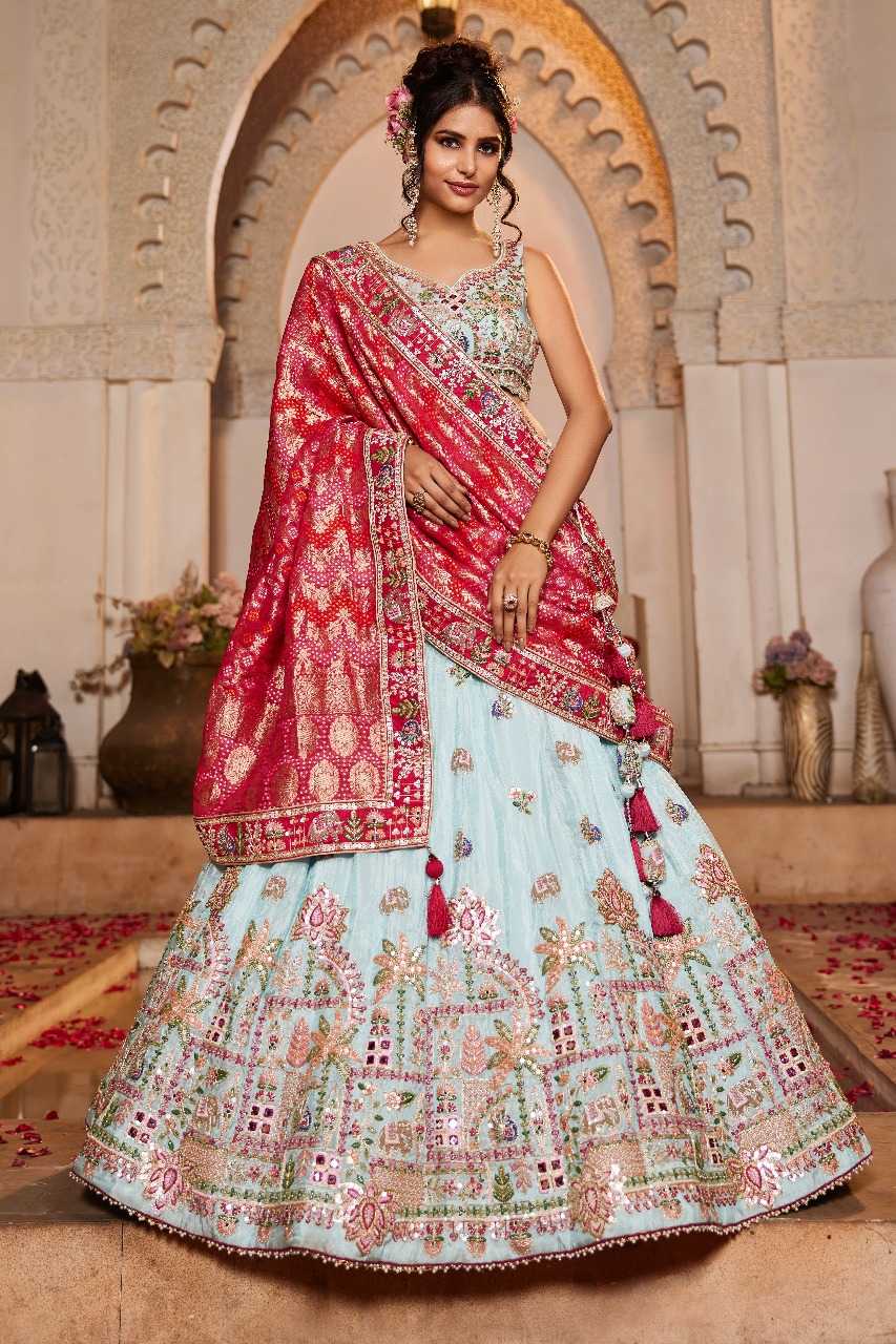 Ynf Tissue RIN197 3022 Lehengas Wholesale Designer Lehenga Bridal Lehenga Embroidered Lehenga Manufacturer