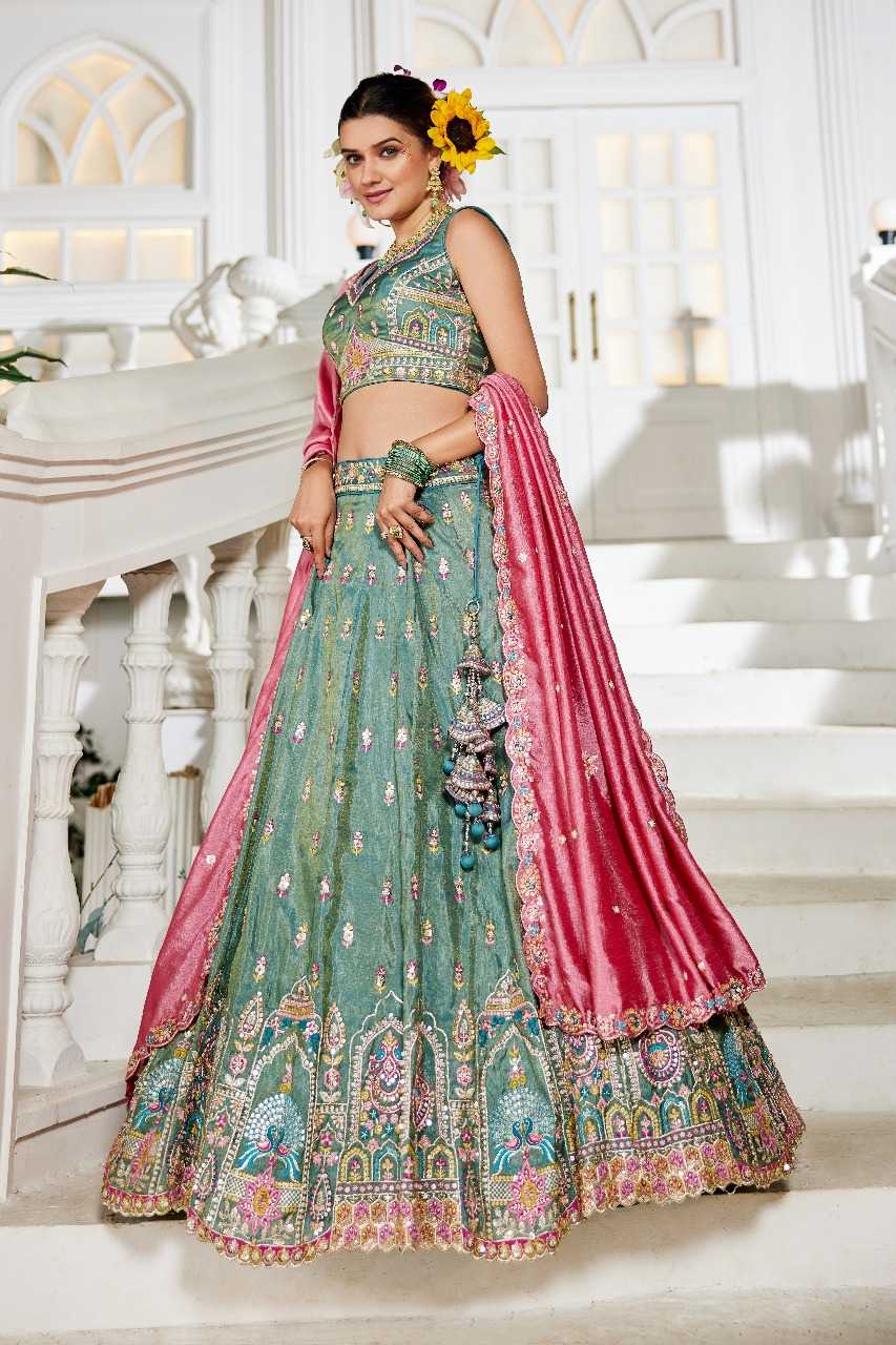 Ynf Tissue RIN197 3026 Lehengas Wholesale Designer Lehenga Bridal Lehenga Embroidered Lehenga Manufacturer