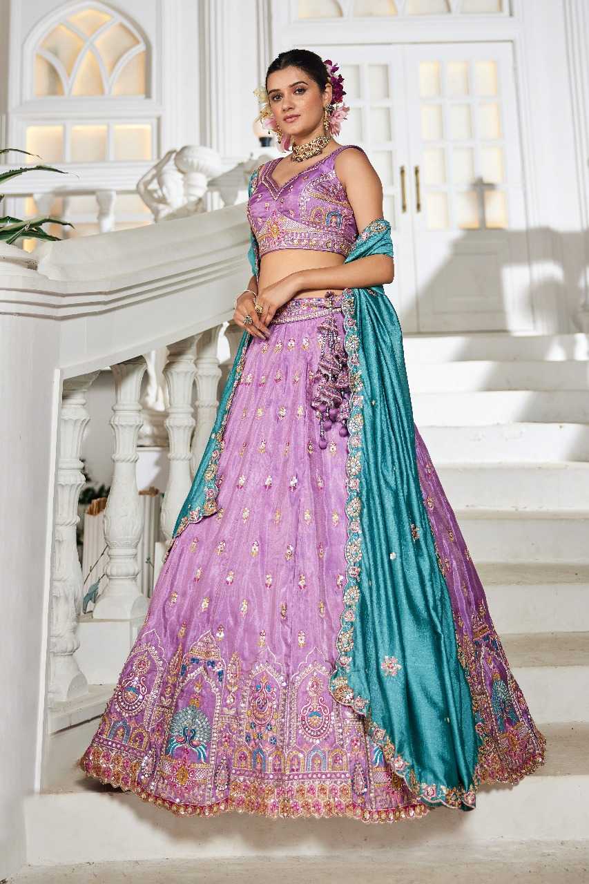 Ynf Tissue RIN197 3026 Lehengas Wholesale Designer Lehenga Bridal Lehenga Embroidered Lehenga Manufacturer