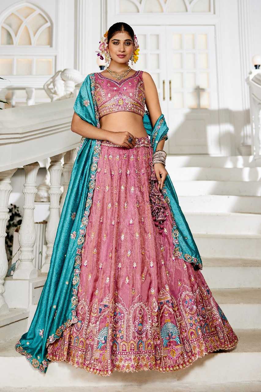 Ynf Tissue RIN197 3026 Lehengas Wholesale Designer Lehenga Bridal Lehenga Embroidered Lehenga Manufacturer