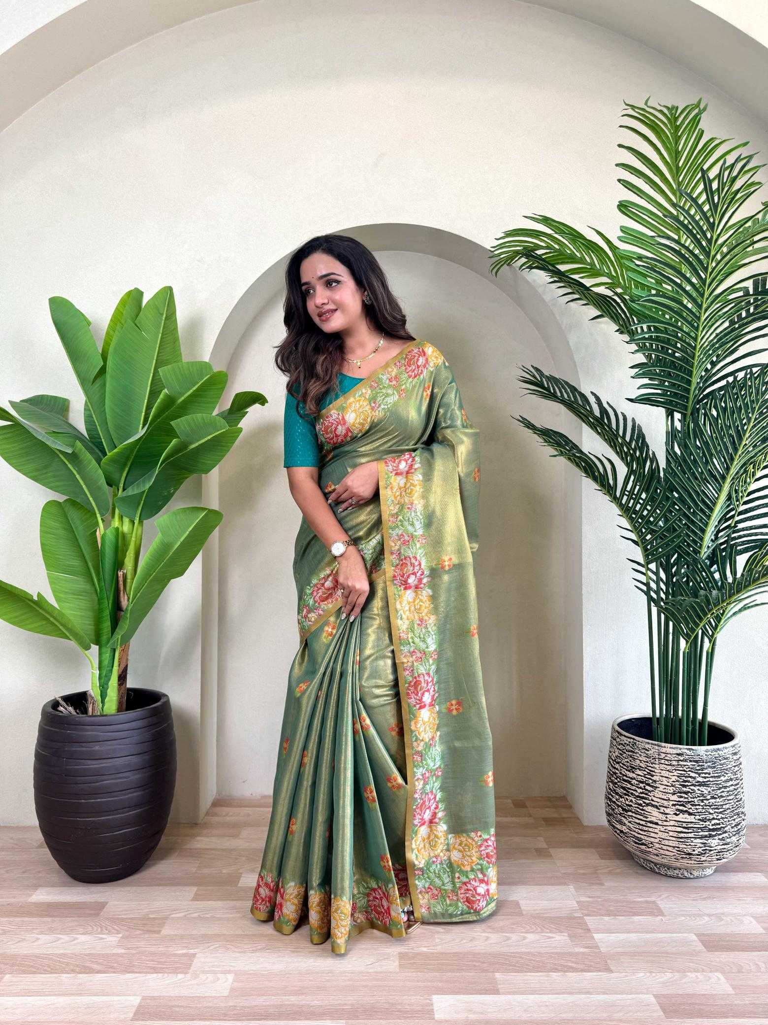 Ynf Tissue Silk KESH249 BHAKTI Silk Sarees Wholesale Designer Silk Sarees Zari Border Silk Sarees Silk Sarees For Weddings Manufacturer