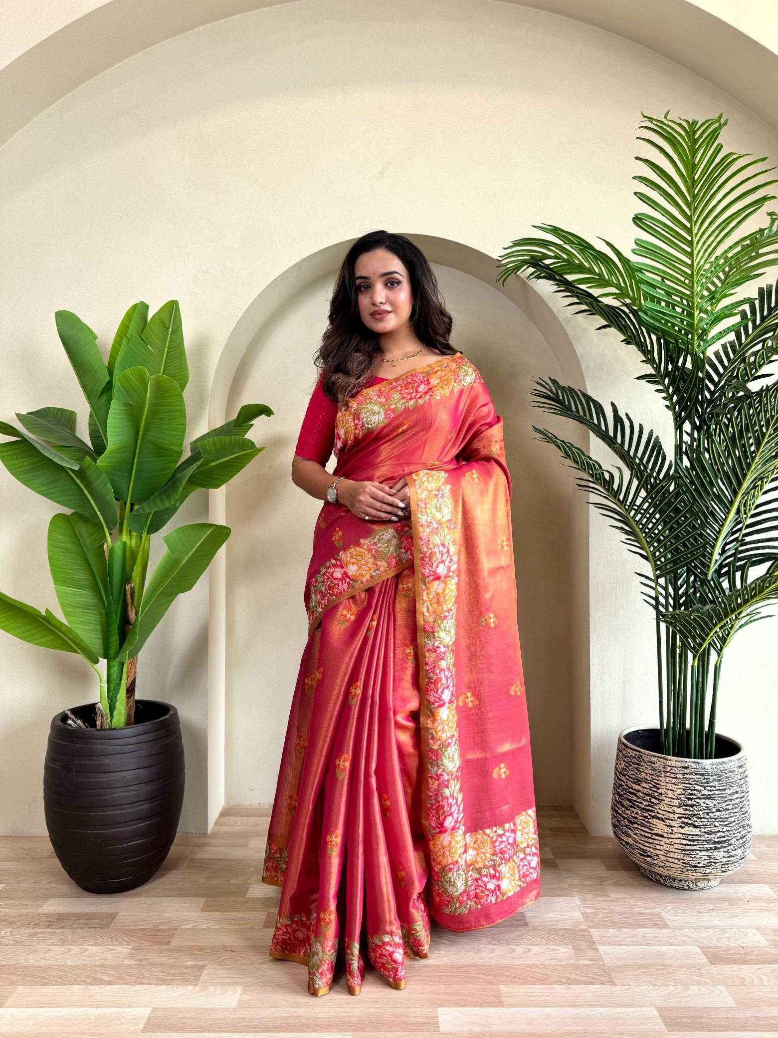 Ynf Tissue Silk KESH249 BHAKTI Silk Sarees Wholesale Designer Silk Sarees Zari Border Silk Sarees Silk Sarees For Weddings Manufacturer