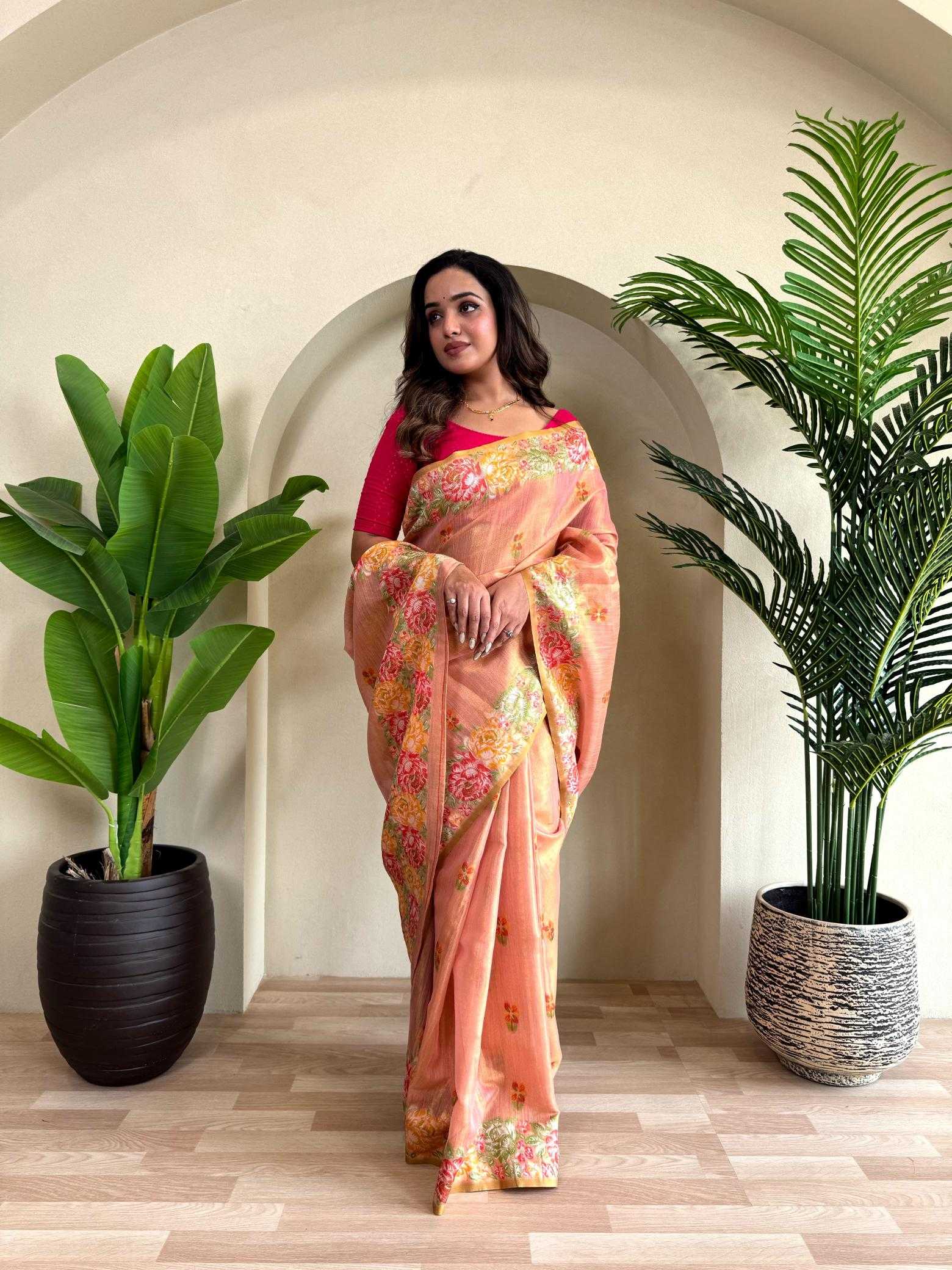 Ynf Tissue Silk KESH249 BHAKTI Silk Sarees Wholesale Designer Silk Sarees Zari Border Silk Sarees Silk Sarees For Weddings Manufacturer