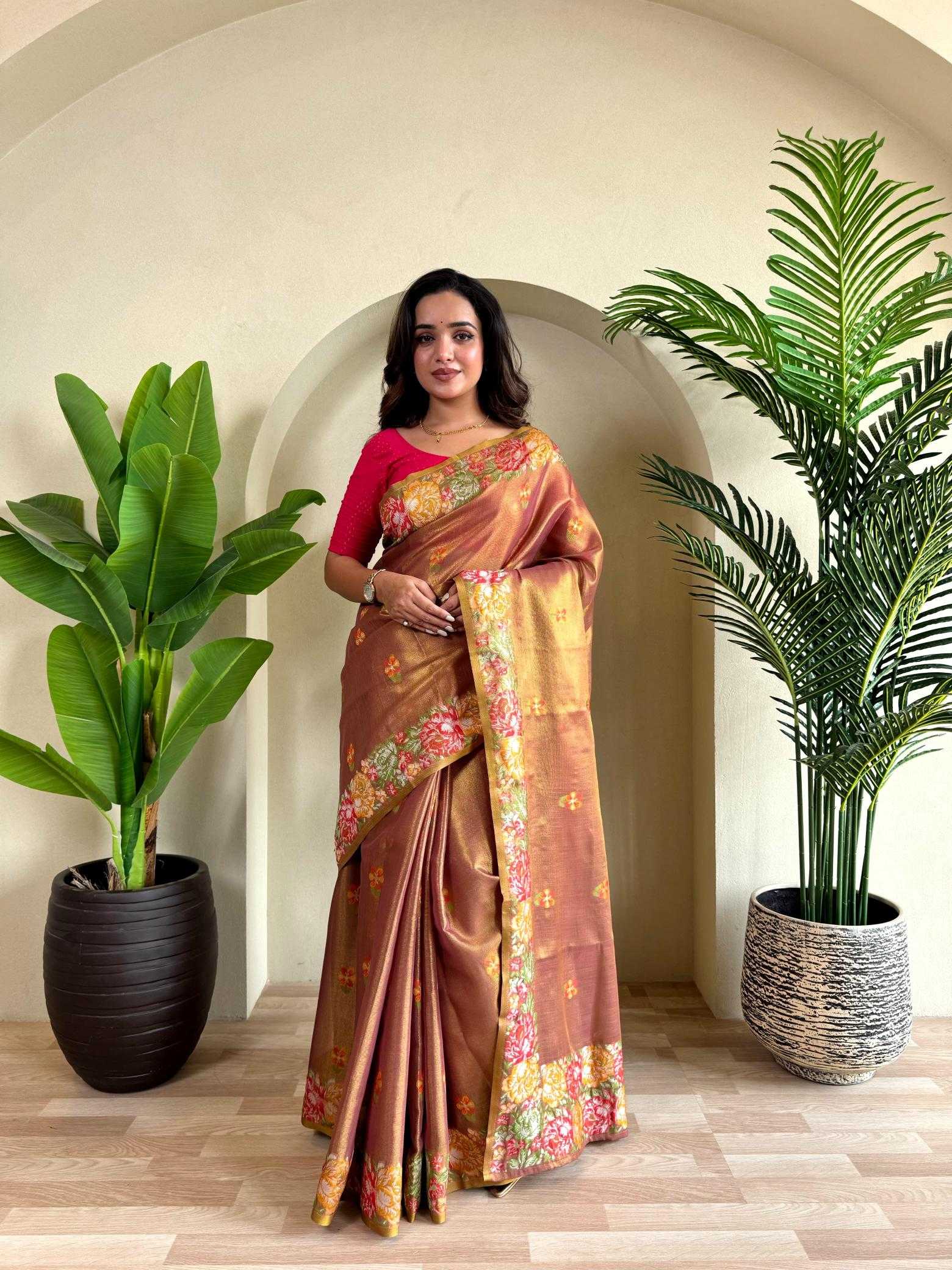 Ynf Tissue Silk KESH249 BHAKTI Silk Sarees Wholesale Designer Silk Sarees Zari Border Silk Sarees Silk Sarees For Weddings Manufacturer