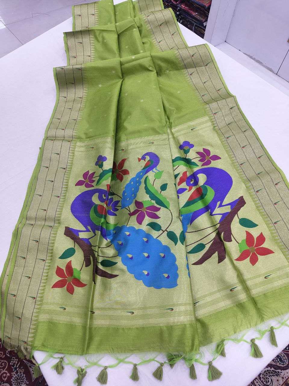 Ynf Tussar Silk KESH505 Antarang Paithani Sarees Wholesale Designer Sarees Party Wear Sarees Traditional Sarees Manufacturer