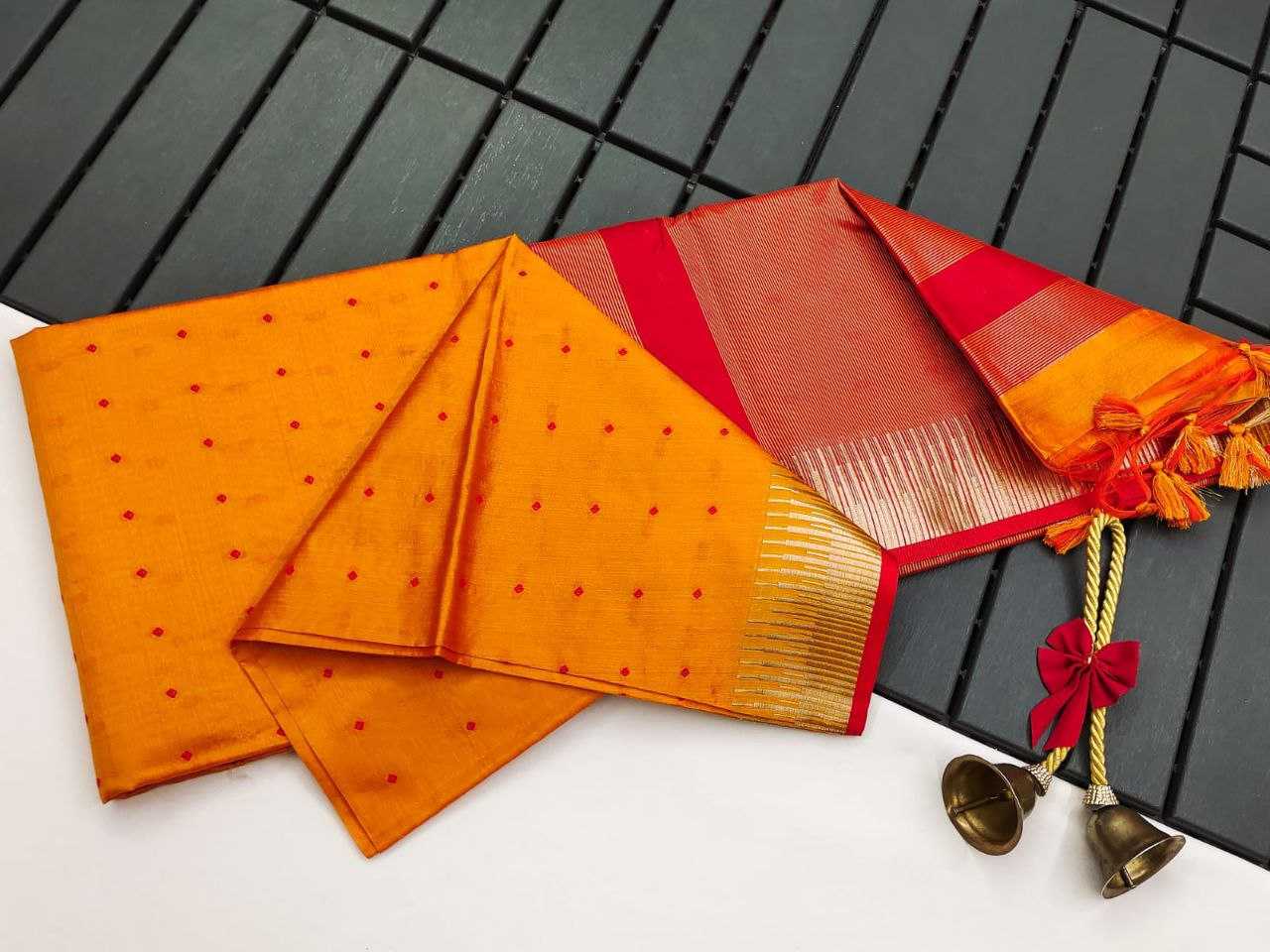 Ynf Tussar Silk KESH505 ELISHA TEMPLE Sarees Wedding Collections Festive Collections Wholesale Traditional Sarees Tussar Sarees Sarees With Blouse Manufacturer