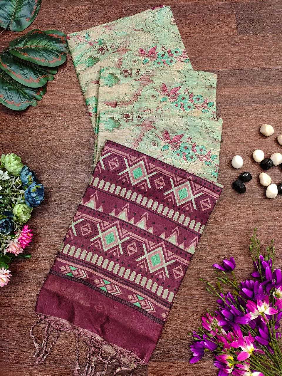Ynf Tussar Silk KESH505 MONIKA 103 Sarees Wedding Collections Festive Collections Wholesale Printed Sarees Zari Border Sarees Tussar Sarees Manufacturer