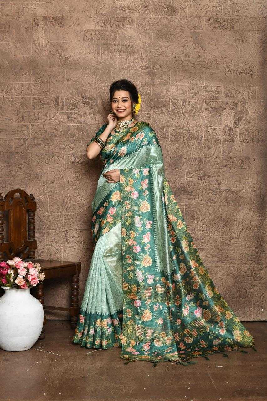 Ynf Tussar Silk KESH505 SONAL FLOWER Silk Sarees Wholesale Tussar Silk Sarees Manufacturer