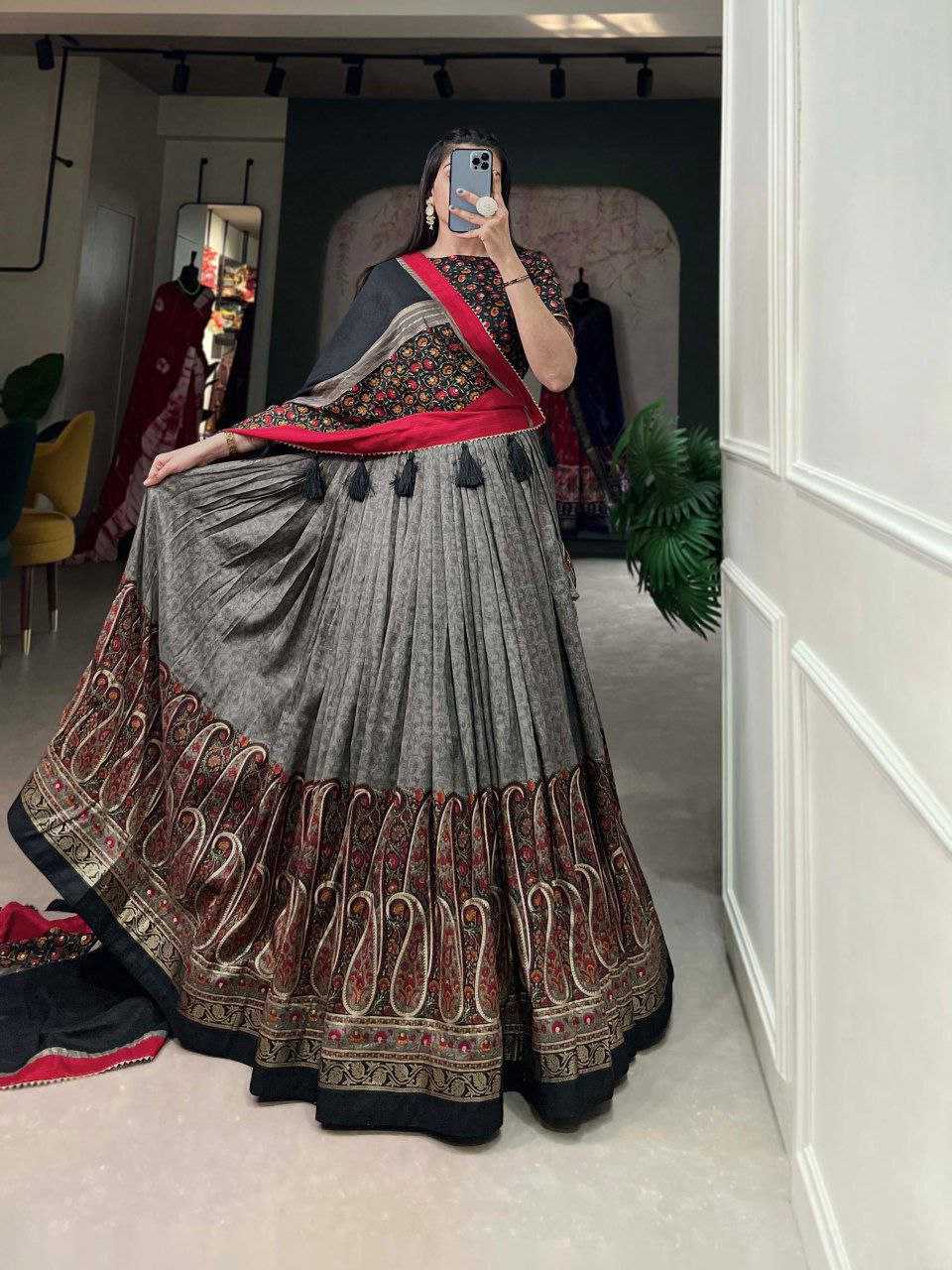 Ynf Tussar Silk KESH511 MENGO Festive Collections Wholesale Navratri Chaniya Choli Manufacturer
