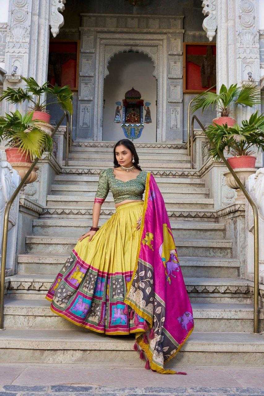 Ynf Tussar Silk KESH511 square box Lehengas Wholesale Designer Lehenga Traditional Lehenga Printed Lehenga Manufacturer