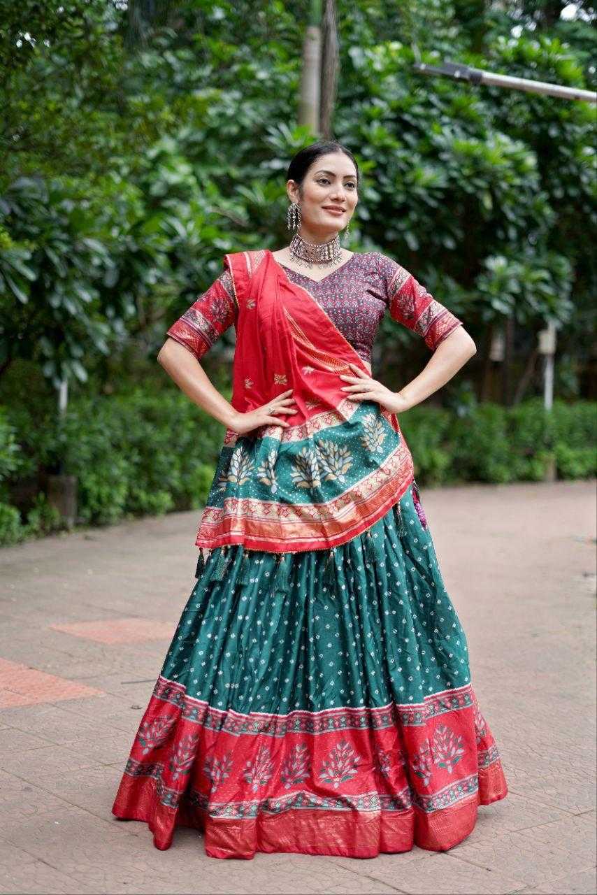 Ynf Tussar Silk KESH511 Tree bandhni Lehengas Wholesale Designer Lehenga Traditional Lehenga Printed Lehenga Manufacturer