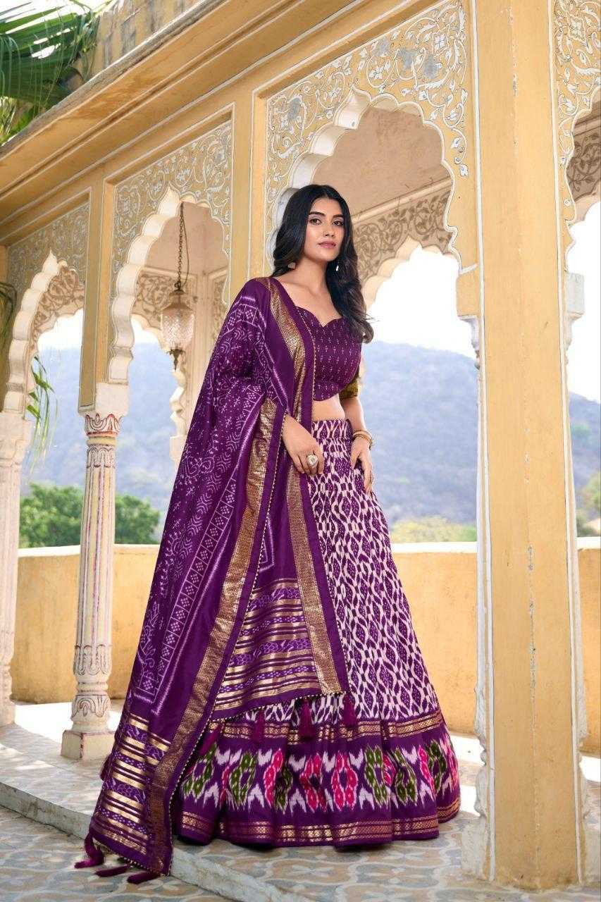 Ynf Tussar Silk KESH511 WHITE PATOLA Lehengas Wholesale Designer Lehenga Traditional Lehenga Printed Lehenga Manufacturer