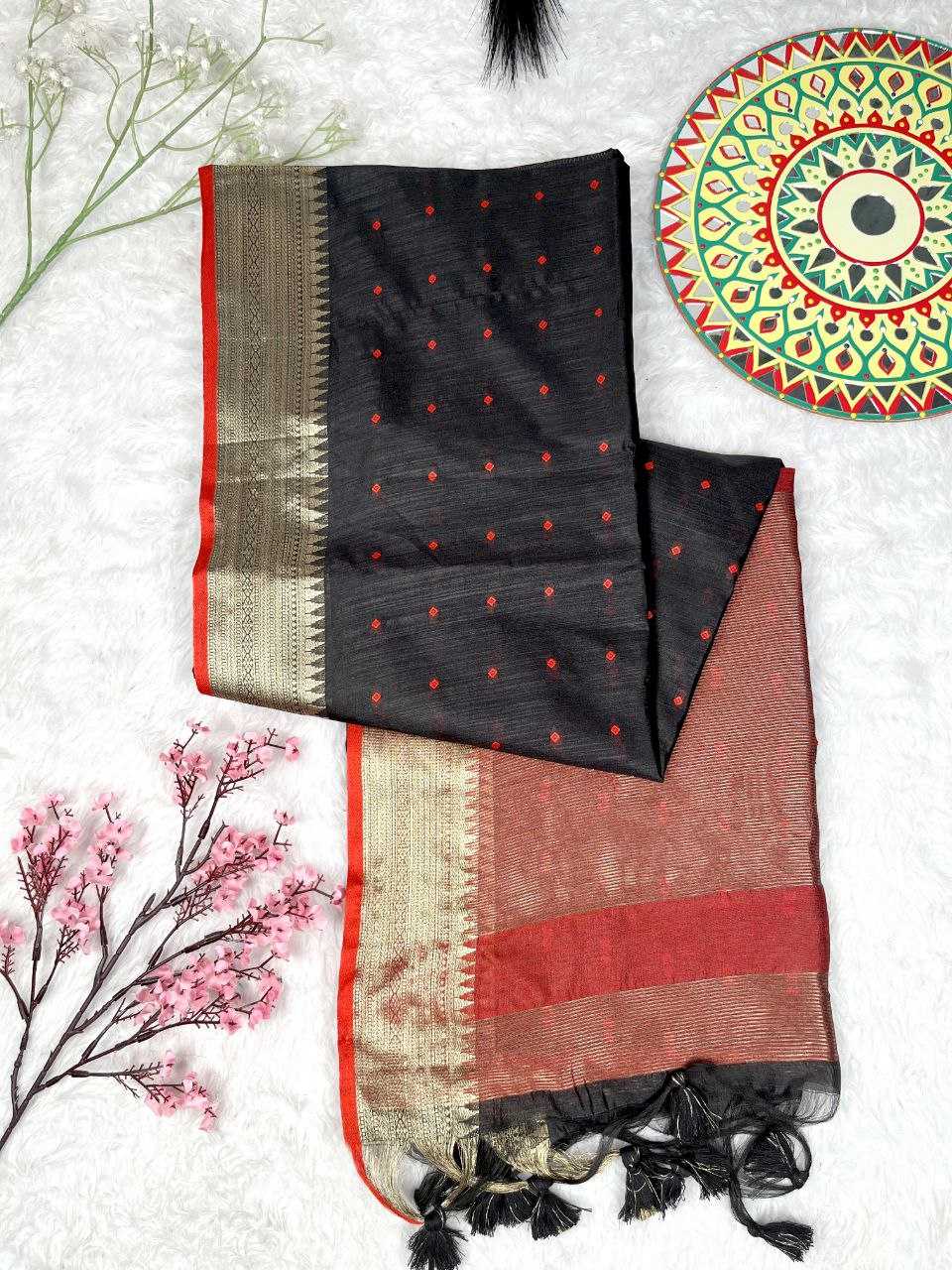Ynf Tussar Silk KESH532 ELISHA TEMPLE 2 Sarees Wholesale Designer Sarees Party Wear Sarees Fancy Sarees Manufacturer