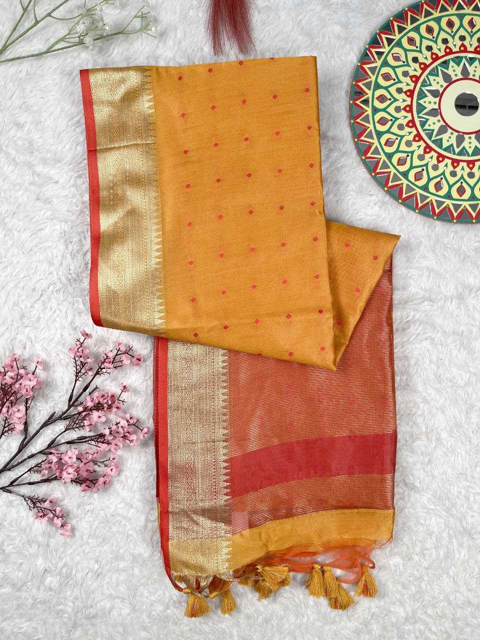 Ynf Tussar Silk KESH532 ELISHA TEMPLE 2 Sarees Wholesale Designer Sarees Party Wear Sarees Fancy Sarees Manufacturer