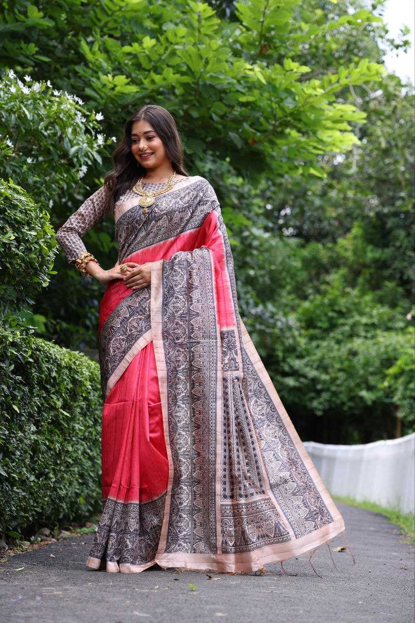 Ynf Tussar Silk KESH532 Yogita 103 Silk Sarees Wholesale Tussar Silk Sarees Printed Silk Saree Manufacturer