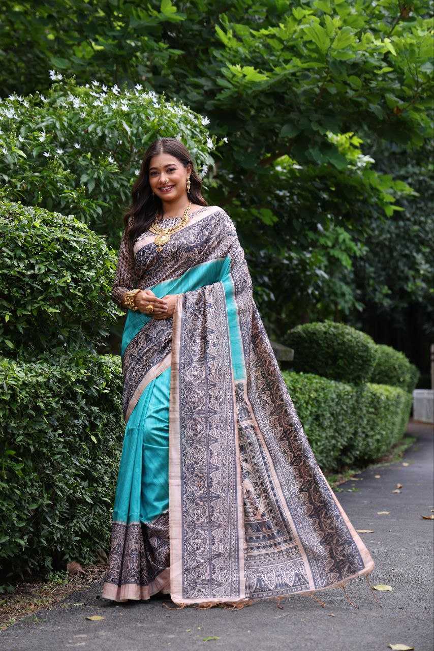 Ynf Tussar Silk KESH532 Yogita 103 Silk Sarees Wholesale Tussar Silk Sarees Printed Silk Saree Manufacturer