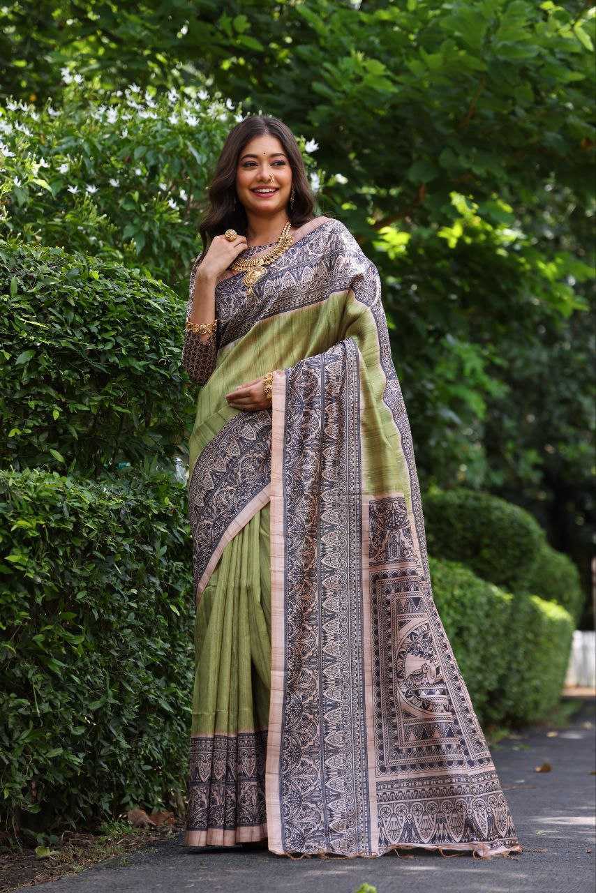 Ynf Tussar Silk KESH532 Yogita 103 Silk Sarees Wholesale Tussar Silk Sarees Printed Silk Saree Manufacturer