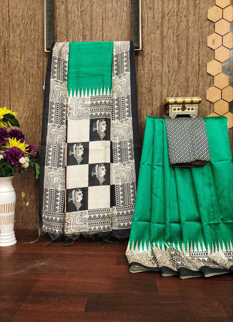 Ynf Tussar Silk KESH532 YOGITA 106 Sarees Wedding Collections Festive Collections Wholesale Printed Sarees Madhubani Sarees Silk Sarees Manufacturer