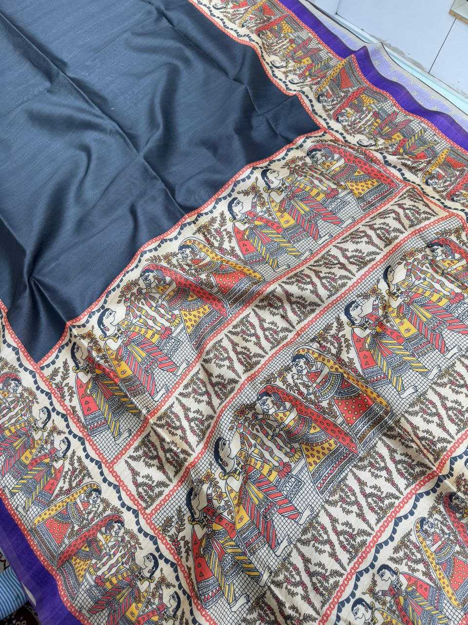Ynf Tussar Silk KESH532 YOGITA 110 Silk Sarees Wholesale Kalamkari Silk Sarees Manufacturer