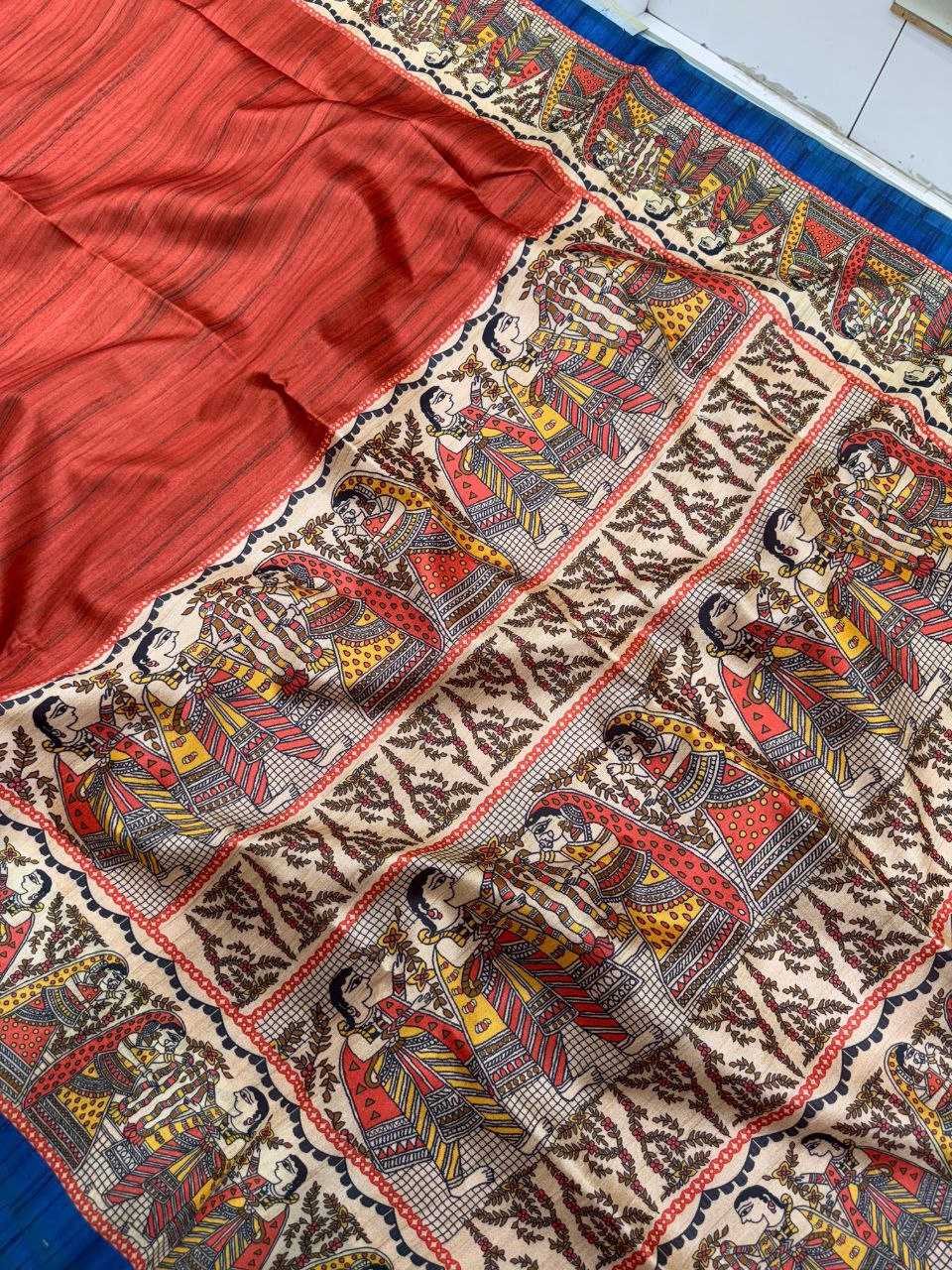 Ynf Tussar Silk KESH532 YOGITA 110 Silk Sarees Wholesale Kalamkari Silk Sarees Manufacturer