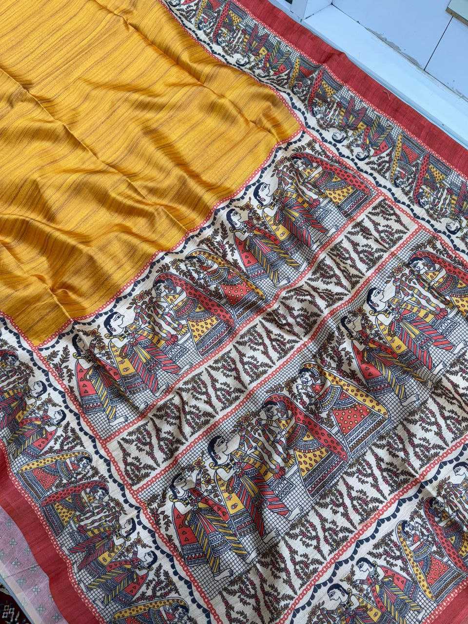 Ynf Tussar Silk KESH532 YOGITA 110 Silk Sarees Wholesale Kalamkari Silk Sarees Manufacturer