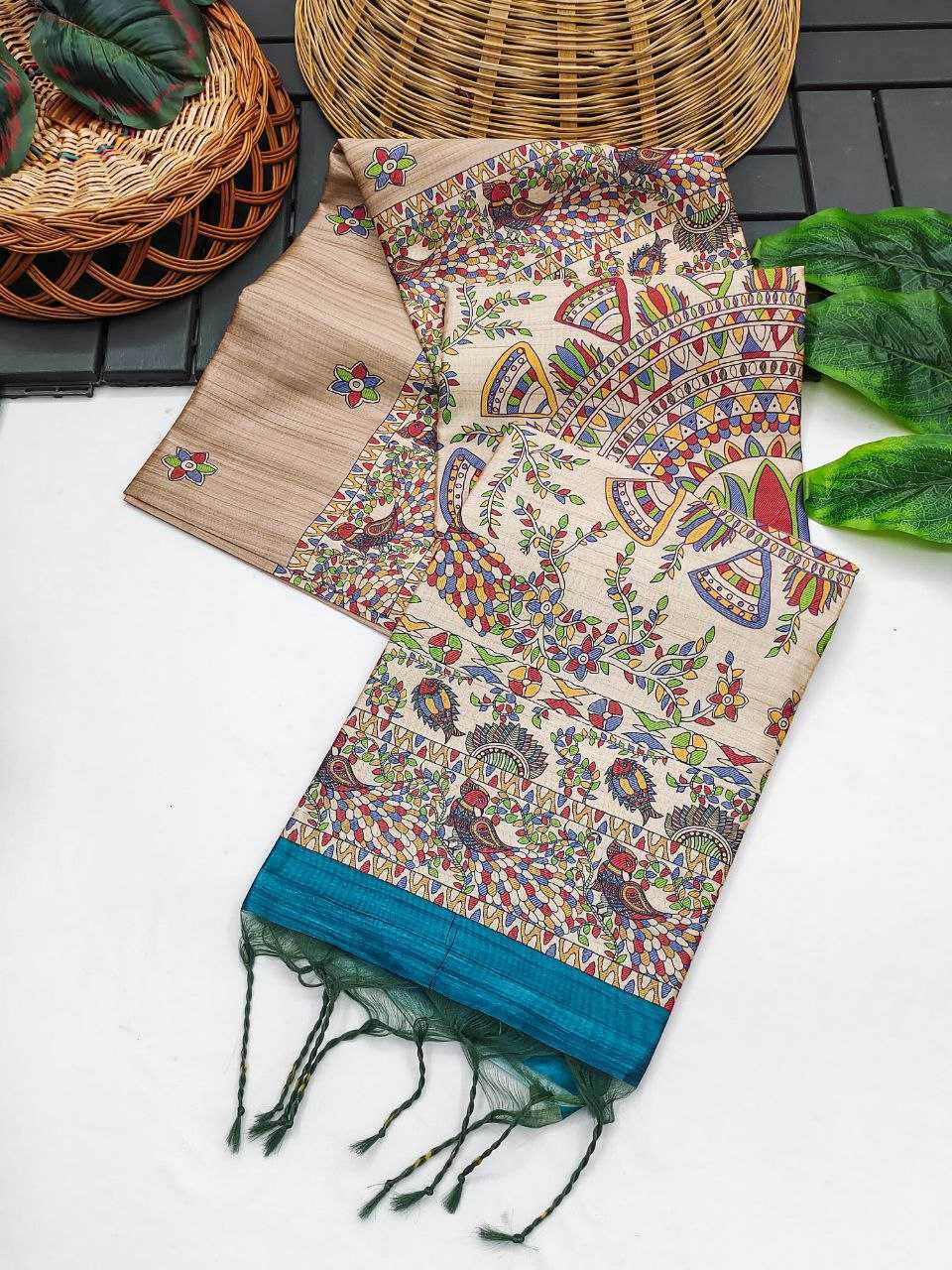 Ynf Tussar Silk KESH532 YOGITA 112 Sarees Wedding Collections Festive Collections Wholesale Madhubani Sarees Traditional Sarees Tussar Sarees Manufacturer