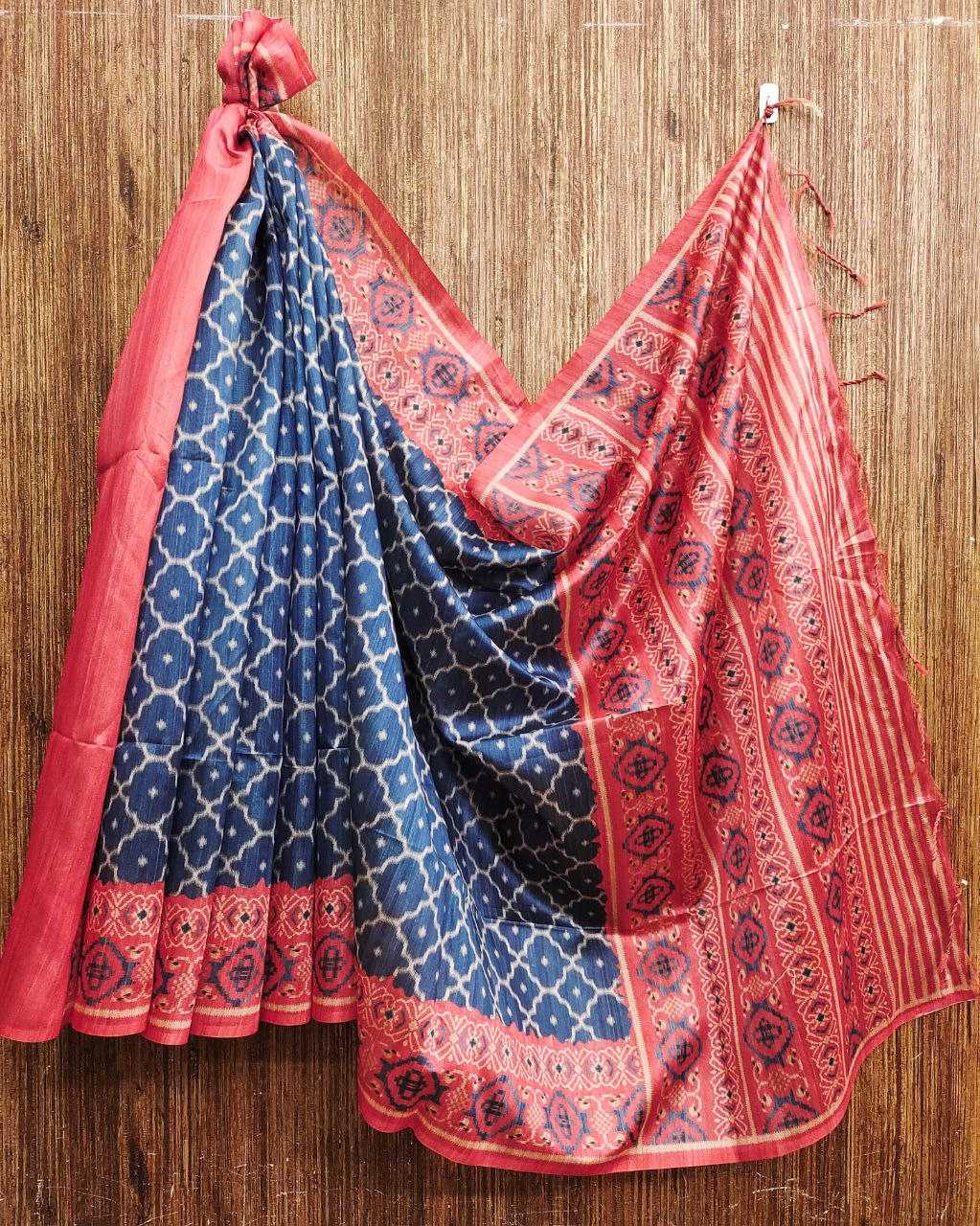 Ynf Tussar Silk KESH532 Yogita Butti 3 Silk Sarees Wholesale Traditional Silk Sarees Ikkat Silk Sarees Manufacturer