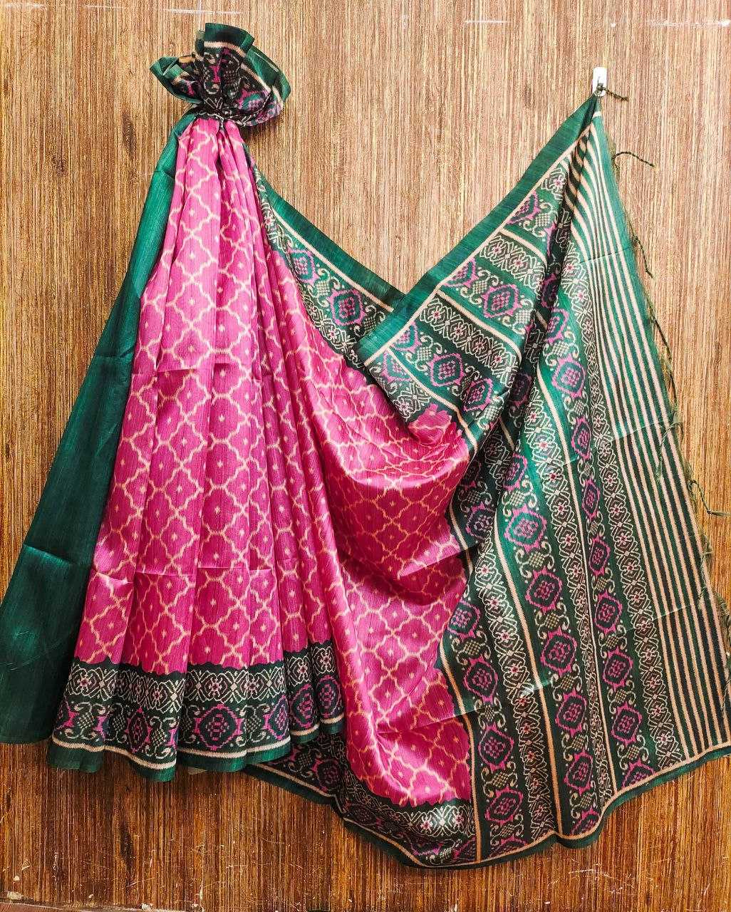 Ynf Tussar Silk KESH532 Yogita Butti 3 Silk Sarees Wholesale Traditional Silk Sarees Ikkat Silk Sarees Manufacturer