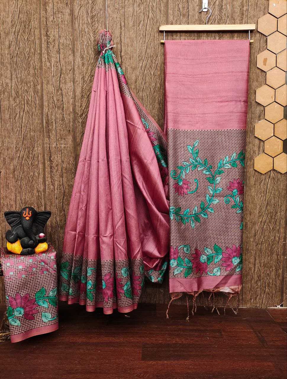 Ynf Tussar Silk KESH532 YOGITA FLOWER Silk Sarees Wholesale Tussar Silk Sarees Manufacturer
