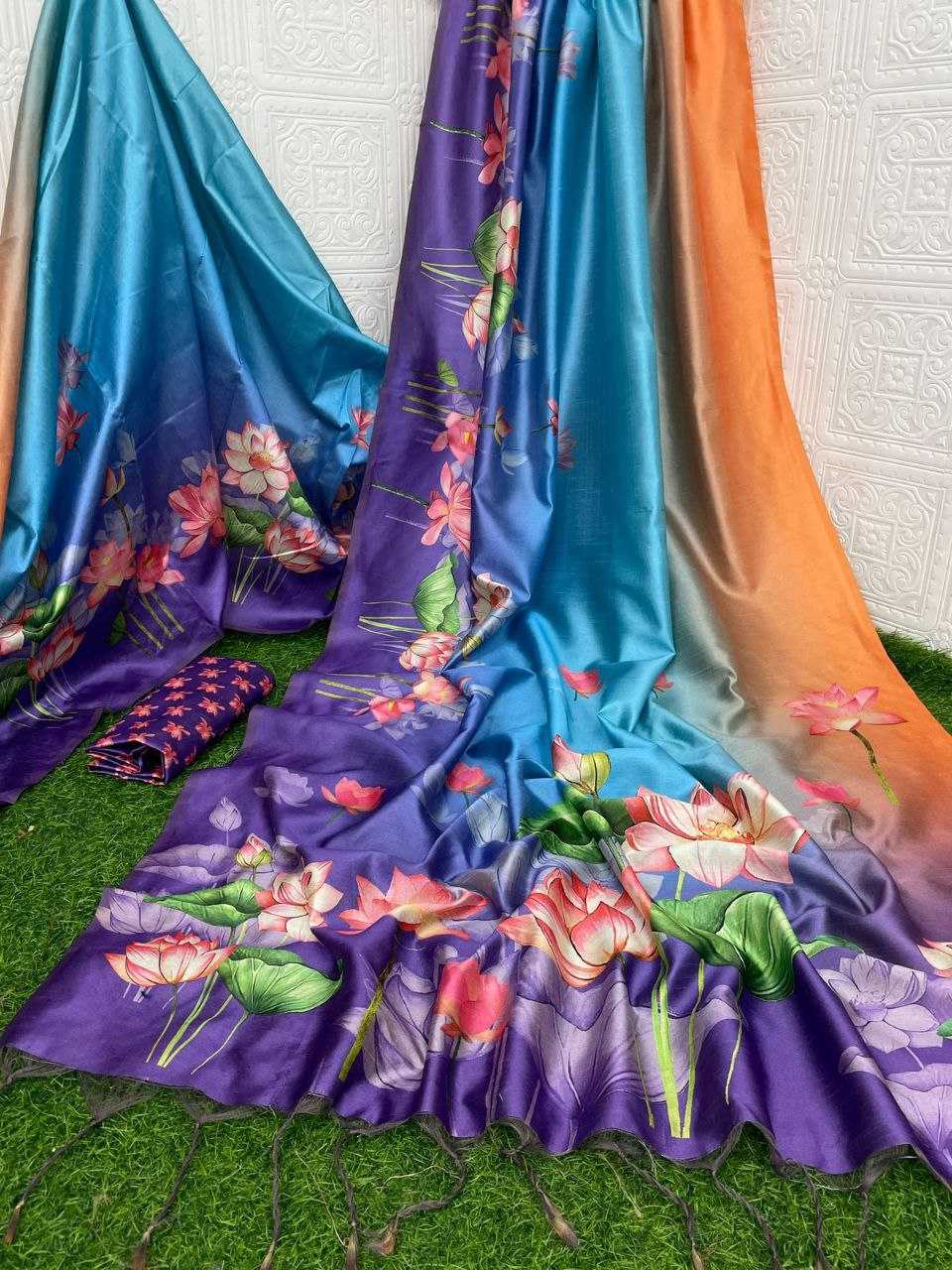 Ynf Tussar Silk KESH532 YOGITA LOTUS PEDDING Silk Sarees Wholesale Tussar Silk Sarees Printed Silk Saree Manufacturer
