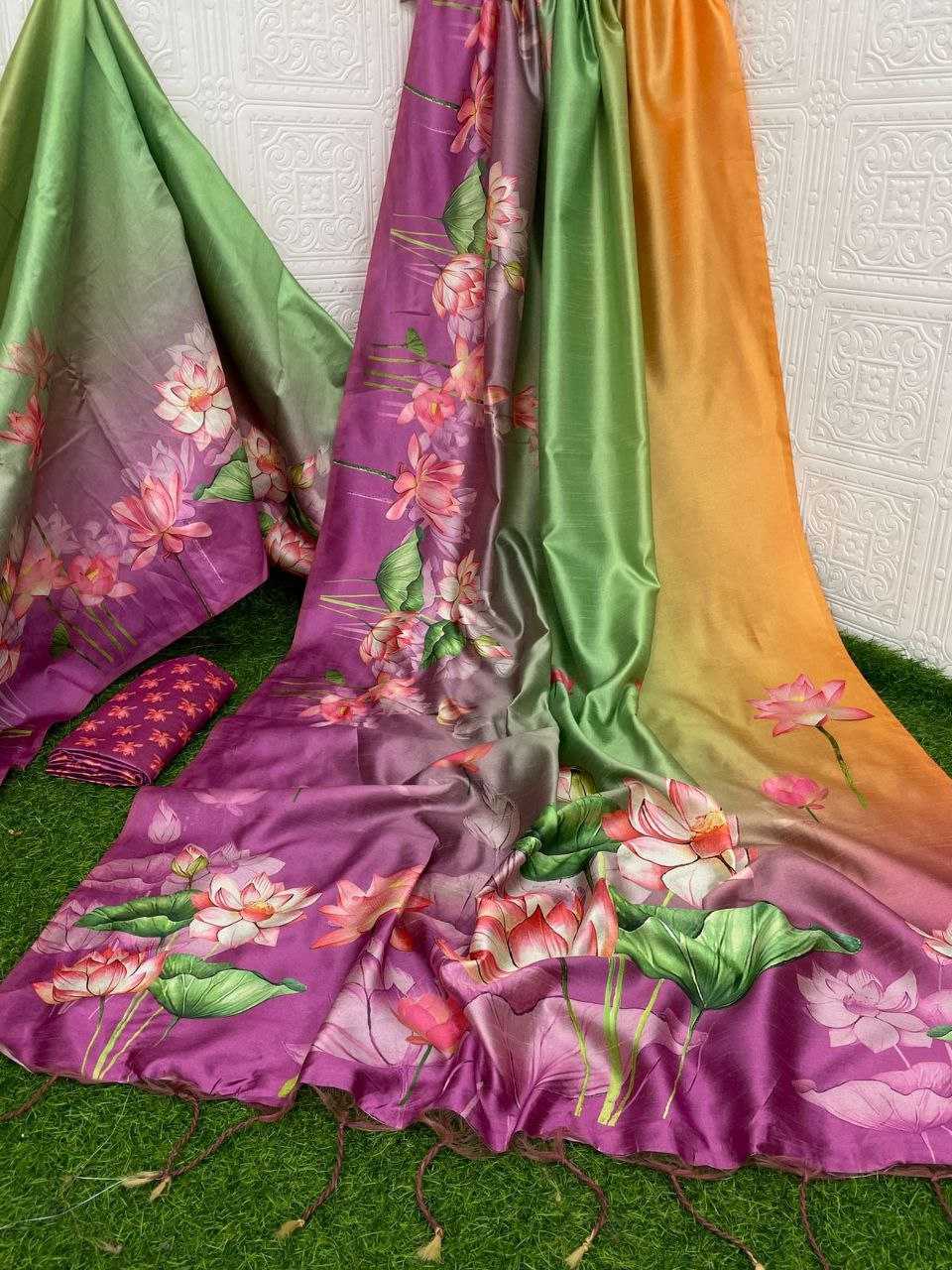 Ynf Tussar Silk KESH532 YOGITA LOTUS PEDDING Silk Sarees Wholesale Tussar Silk Sarees Printed Silk Saree Manufacturer
