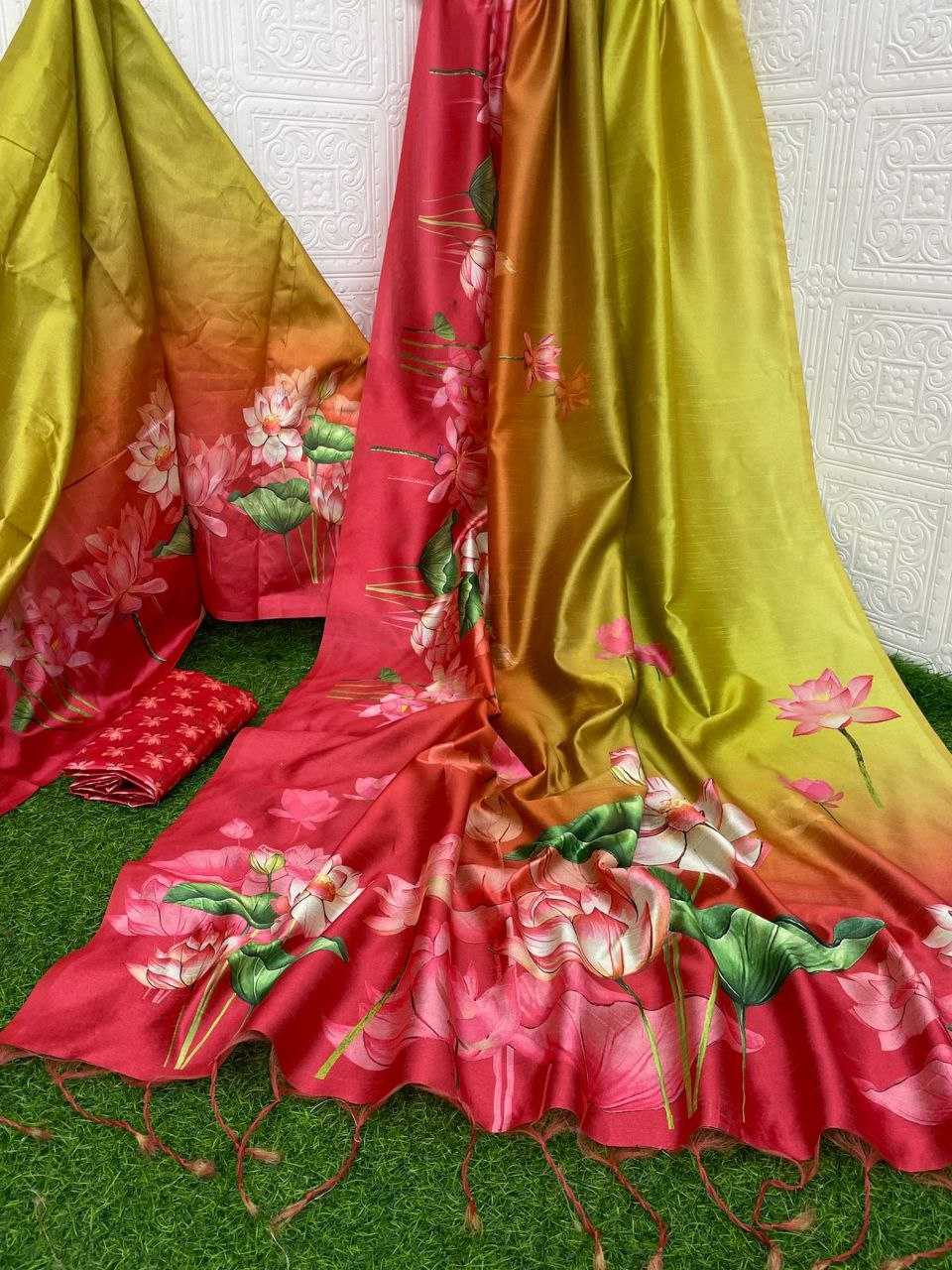Ynf Tussar Silk KESH532 YOGITA LOTUS PEDDING Silk Sarees Wholesale Tussar Silk Sarees Printed Silk Saree Manufacturer