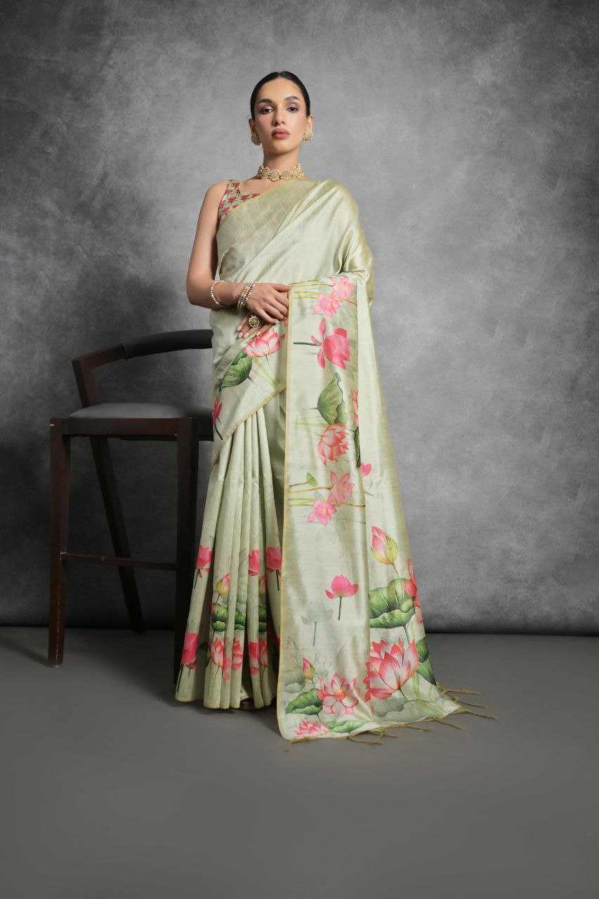 Ynf Tussar Silk KESH532 YOGITA LOTUS Silk Sarees Wholesale Tussar Silk Sarees Manufacturer