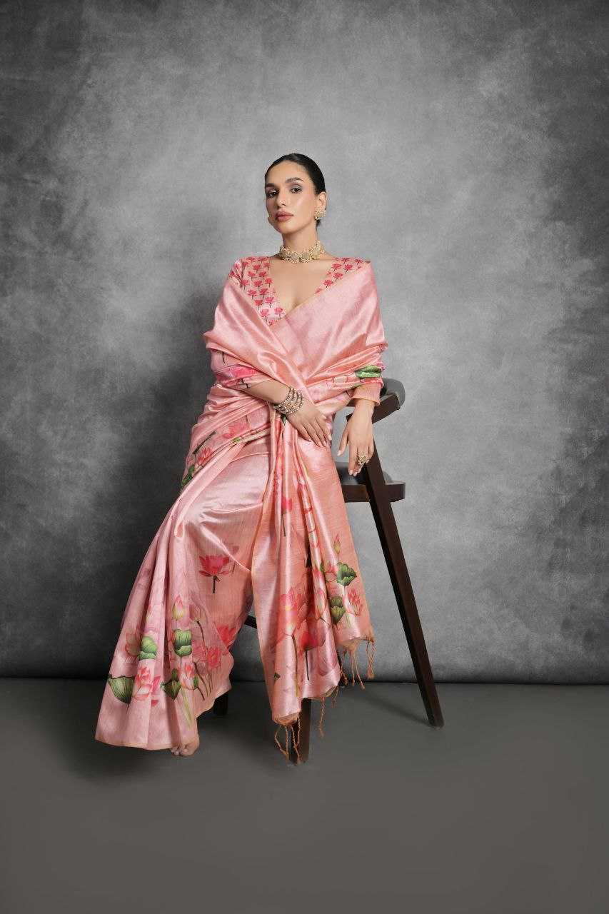 Ynf Tussar Silk KESH532 YOGITA LOTUS Silk Sarees Wholesale Tussar Silk Sarees Manufacturer