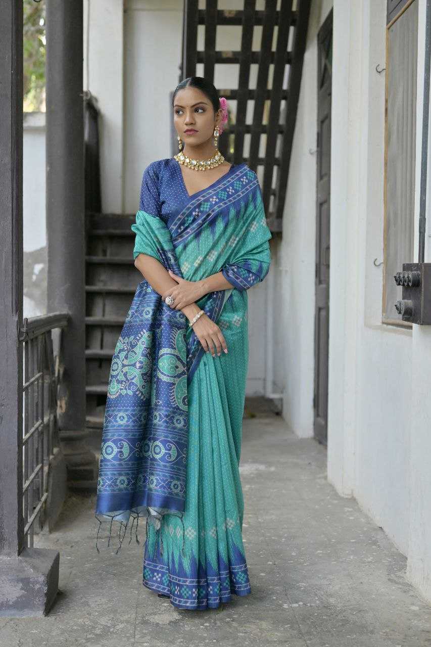 Ynf Tussar Silk KESH532 YOGITA TEMPLE 5 Silk Sarees Wholesale Traditional Silk Sarees Ikkat Silk Sarees Manufacturer