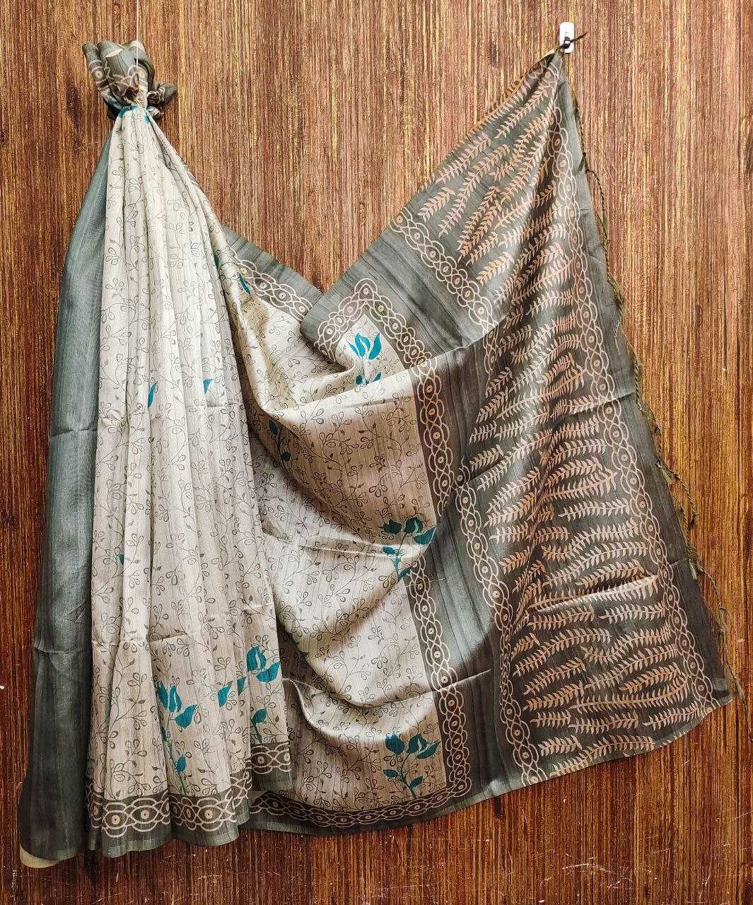Ynf Tussar Silk KESH532 YOGITA TREE Silk Sarees Wholesale Tussar Silk Sarees Manufacturer