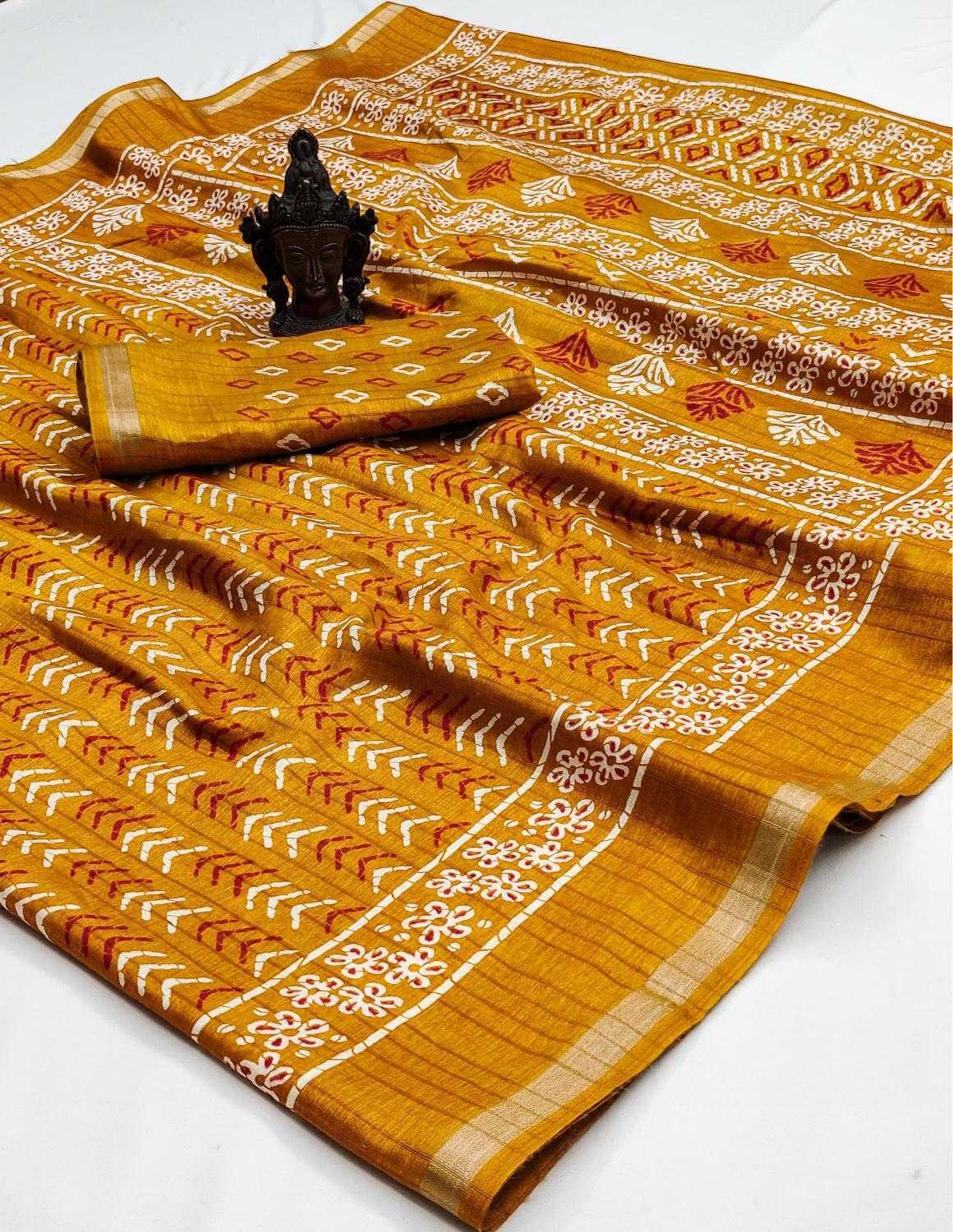 Ynf Tussar Silk RIN118 SAURABH Silk Sarees Wholesale Tussar Silk Sarees Printed Silk Saree Zari Border Silk Sarees Manufacturer