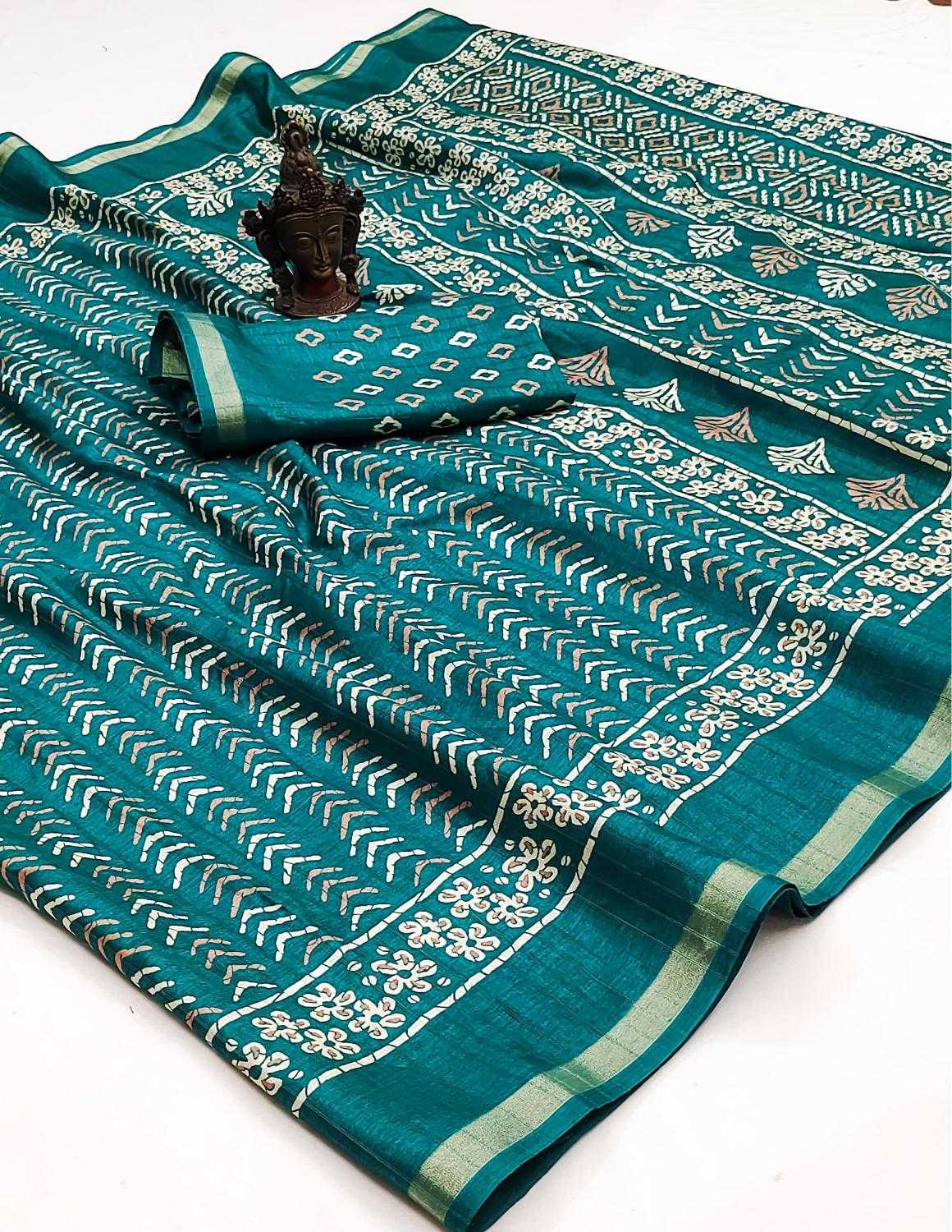 Ynf Tussar Silk RIN118 SAURABH Silk Sarees Wholesale Tussar Silk Sarees Printed Silk Saree Zari Border Silk Sarees Manufacturer
