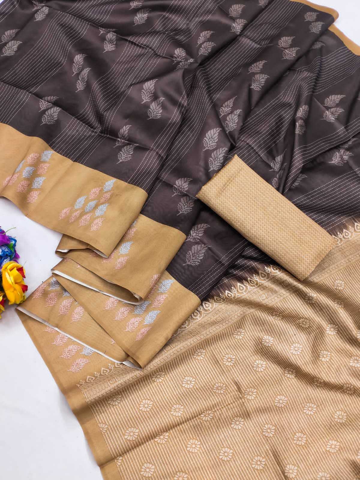 Ynf Tussar Silk RIN203 base silk Silk Sarees Wholesale Tussar Silk Sarees Designer Silk Sarees Zari Border Silk Sarees Manufacturer